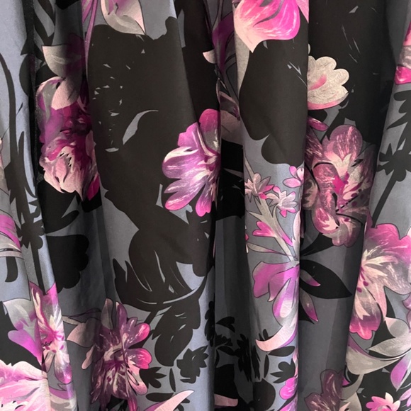 Midnight velvet, dark purple floral dress - Picture 9 of 12